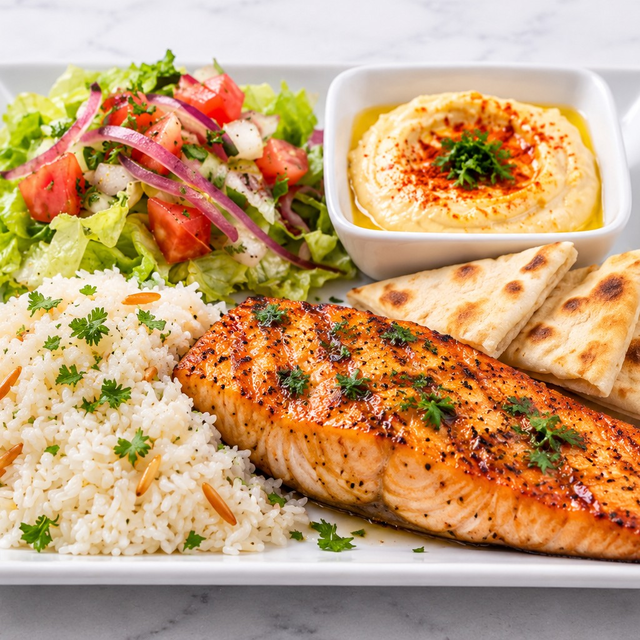 Grilled Salmon Plate.