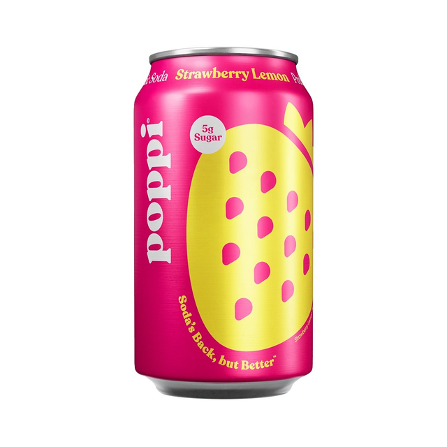 Poppi Strawberry Lemon - 12oz Can.