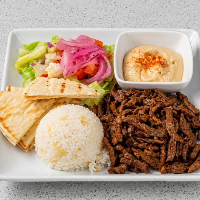 Lamb & Beef Gyros Plate.